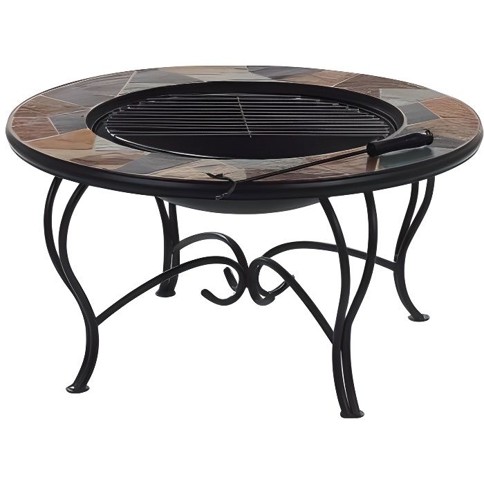 Table Basse Brasero Avec Plateau Ceramique Erebus Achat Vente