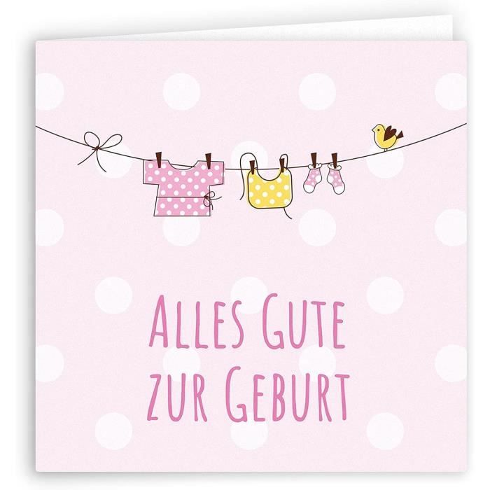 Carte De Vœux Naissance XXL Format A4 - Sans Texte Intérieur, Avec Enveloppe - Design "Hello Little Sunshine" - 4
