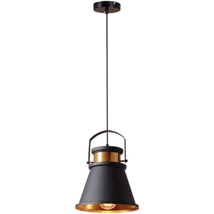 Lustre Industriel Nordique En Verre - Suspension E27 Unique, Verre & Métal, 25cm De Diamètre, Pour Salon & Cuisine