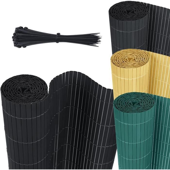 Peviasot Brise-vue En PVC - 80 X 400 Cm - Coupe-vent - Design Triple Renforcé Pour Jardin, Balcon, Terrasse - Clôture Brise-vue Résistante à La Moisissure - Avec Bandes De Serrage