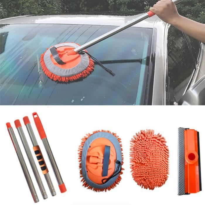 balai de lavage de voiture de 148cm Gant de lavage de voiture en microfibre chenille pour lavage de voiture
