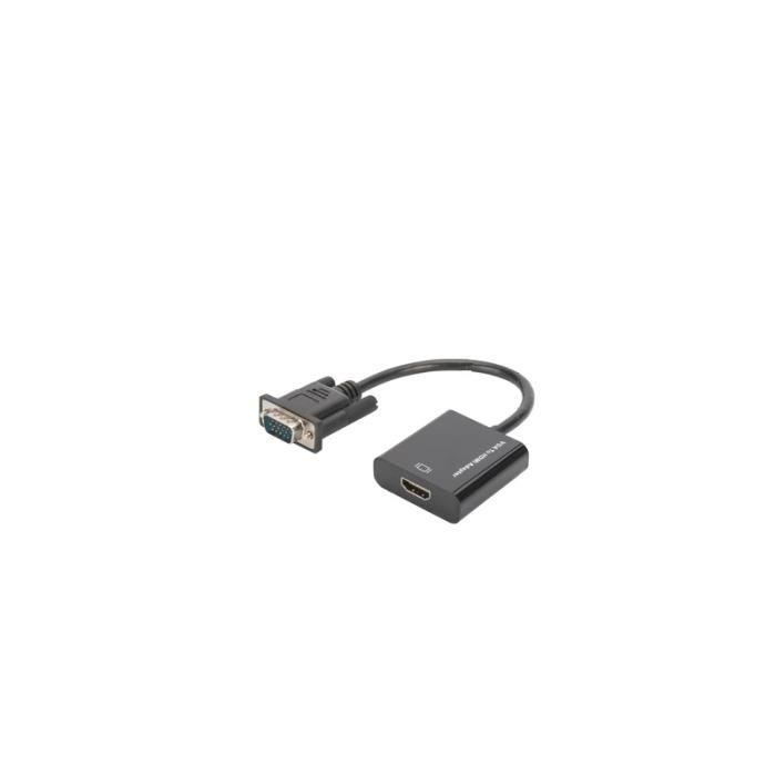 Digitus DA-70473, VGA (D-Sub), HDMI, Noir, 45 mm, 45 mm, 15 mm
