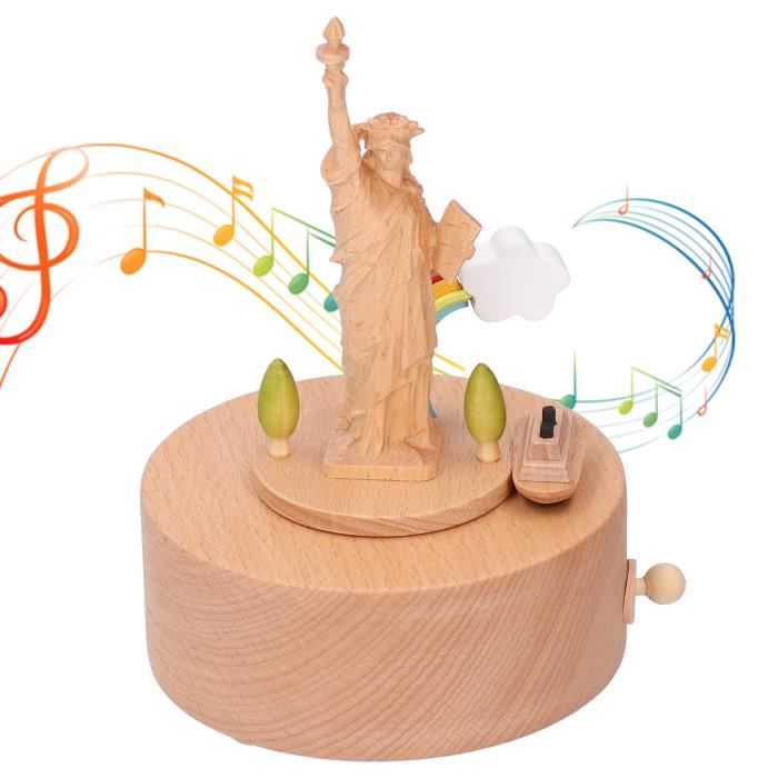 Boîte à Musique Tournante Casse-Noisette Vert - Décoration De Noël - Ornement De Table Avec Mécanique