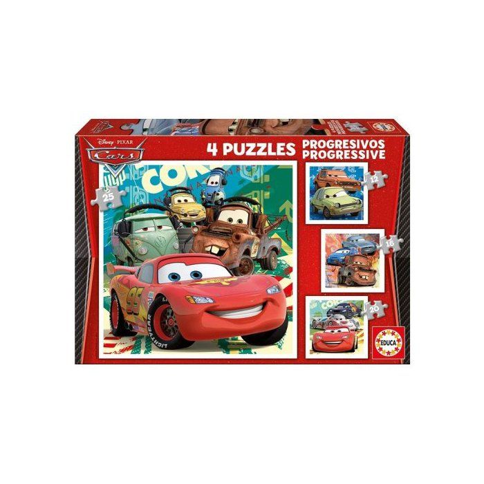 4 puzzles Enfant Disney Pixar Cars 12 / 16 / 20 / 25 pieces