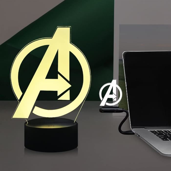 Main Gantlet Marvel Veilleuse Marvel Iron Man 3D - Effet Mur Craquelé
