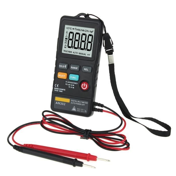 Jeanoko Multimètre Numérique ANENG AN8009 9999 Comptages - True RMS Portable Auto/Manuel