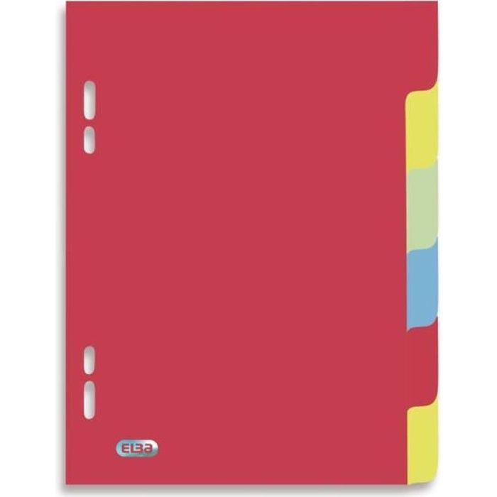 ELBA Paquet de 6 intercalaires neutres 17X22 cm - Carte forte