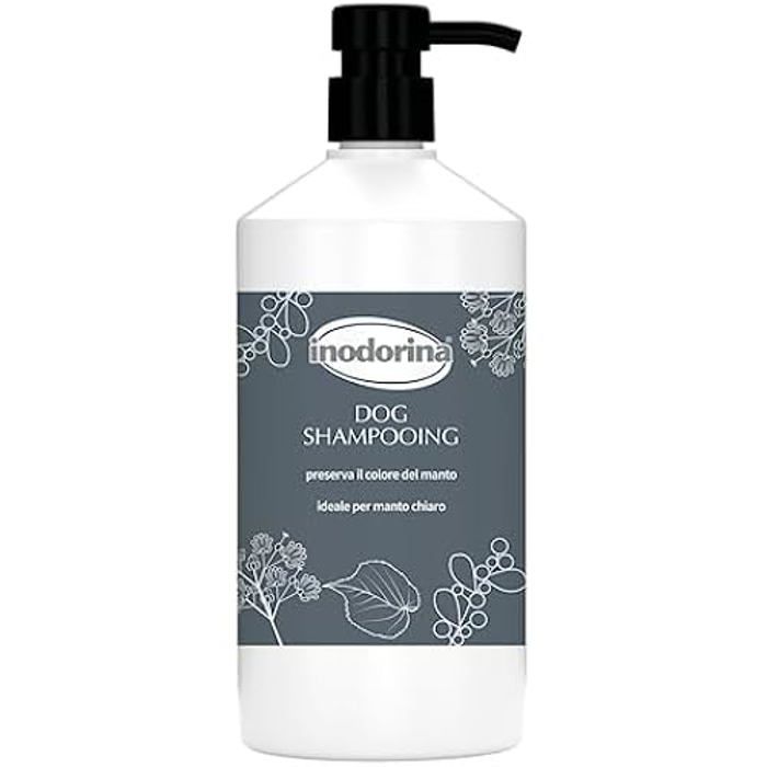 Comparer les prix de Inodorina, Shampoing pour Poils Blancs, Action Blanchissante, Apaisante et Émolliente, Hydrate et Protège la Peau, aux Extraits de