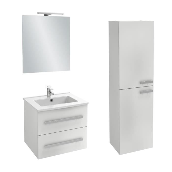 meuble vasque - jacob delafon - ola up - blanc - contemporain - design - bois - tiroirs - 52 cm