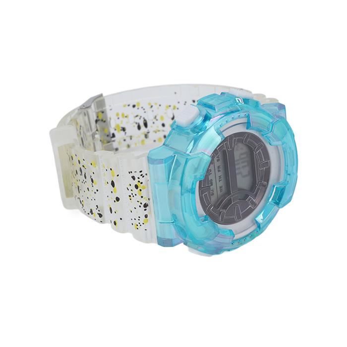 Montre Enfant Fille - Bracelet Silicone Transparent Avec Paillettes, Mouvement Quartz, Design Créatif Et Ajustable