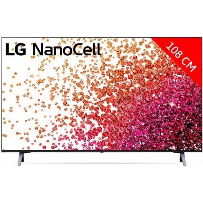 TV LED 4K 108 cm 43NANO756PR - LG - Télévision LCD rétro-éclairée par LED - 4K UHD - Smart TV - HDR - Wi-Fi