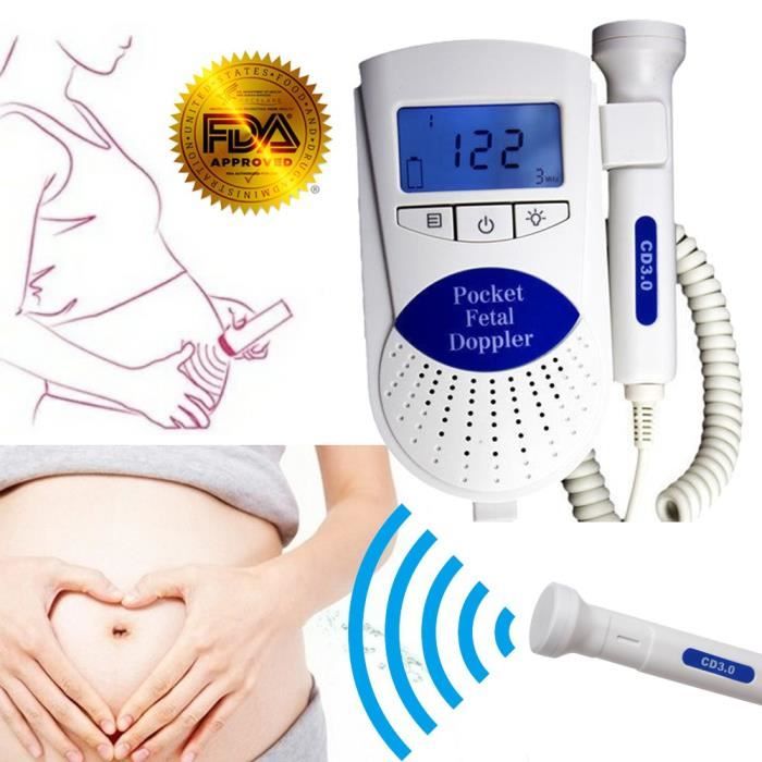 Moniteur de battement de coeur de bébé de FDA, sonde MHz foetale ...