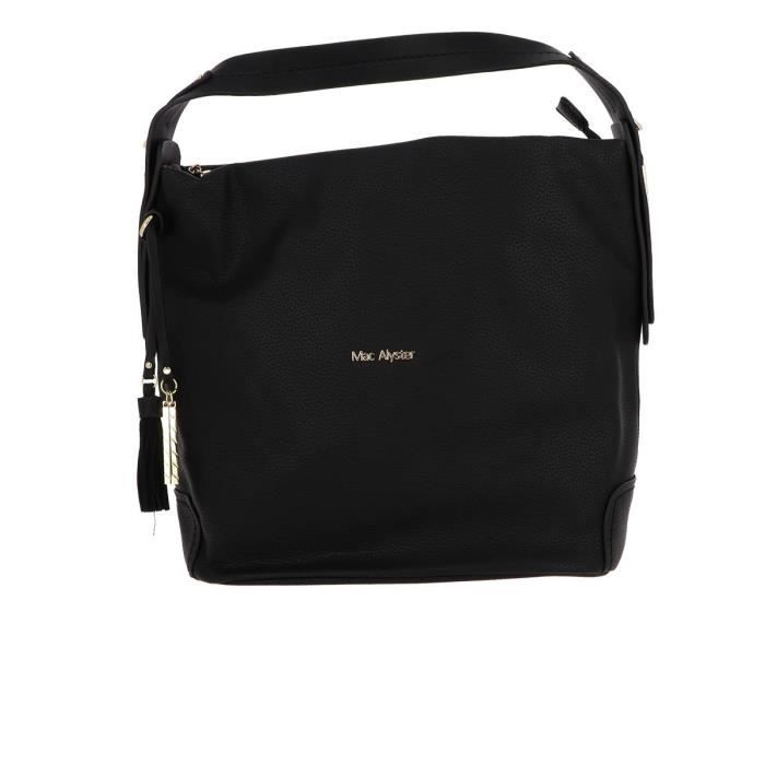 Cabas sacs shopping femme mac alyster a904 9044 Noir Cdiscount