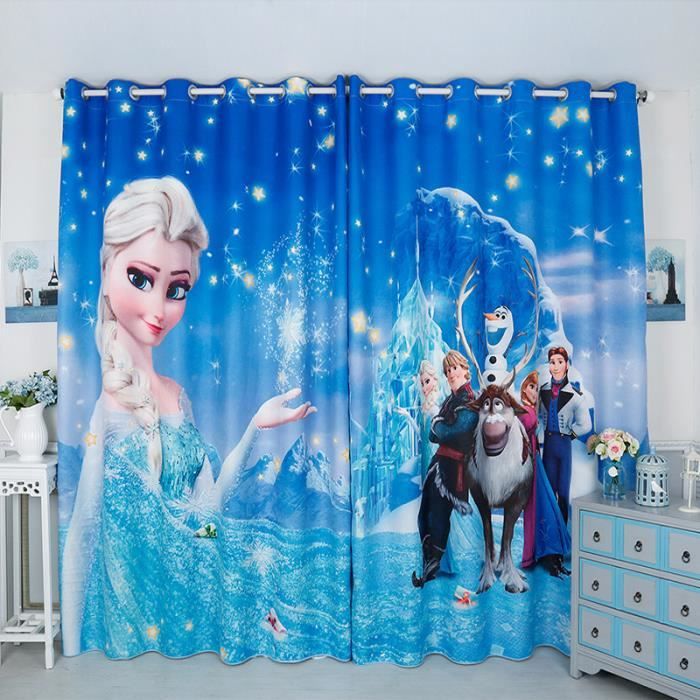 Double Rideau La Reine Des Neiges Elsa Disney Magie Neige Anna