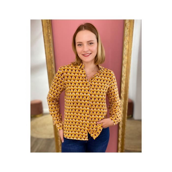 Chemisier moutarde femme sale