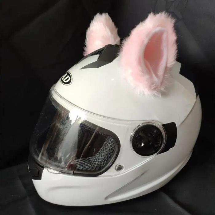 Housse Casque Animalière Housse De Casque Moto Laroal - Peluche Lapin Blanc - Déco Fun Pour Motards Housse De Casque Moto Peluche