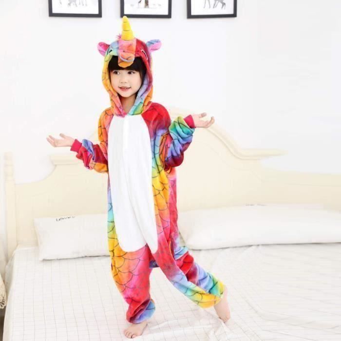 Pyjama Enfant Déguisement Licorne Combinaison Grenouillère Cosplay Costume  Cadeau Fille pour Fête Anniversaire Rouge - Cdiscount Prêt-à-Porter