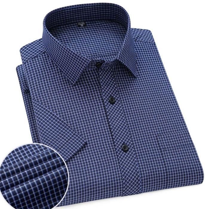 Bleu Chemisette Carreaux Homme Chemise Carreaux Homme Ete Manches
