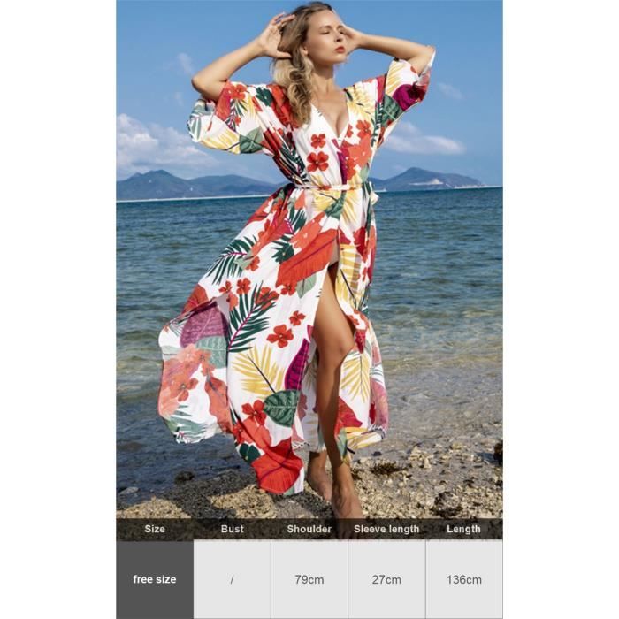 Robe Zebre Imprime En Mousseline De Soie Plage Couvrir Tunique Longue Caftan Bikini Kimono De Plage Sarong Plage Type B1797 Blanc Cdiscount Pret a Porter