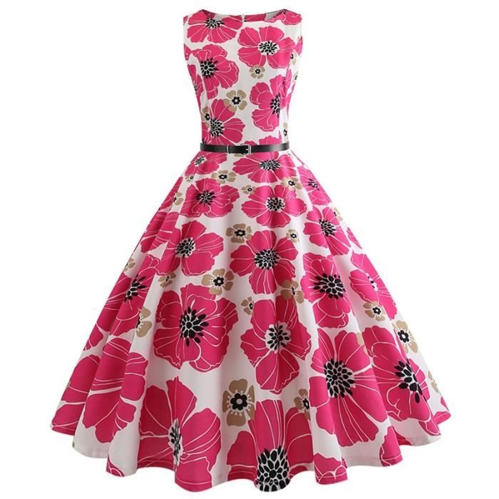 Robe Robe florale imprim e papillon tenue Vintage style r tro