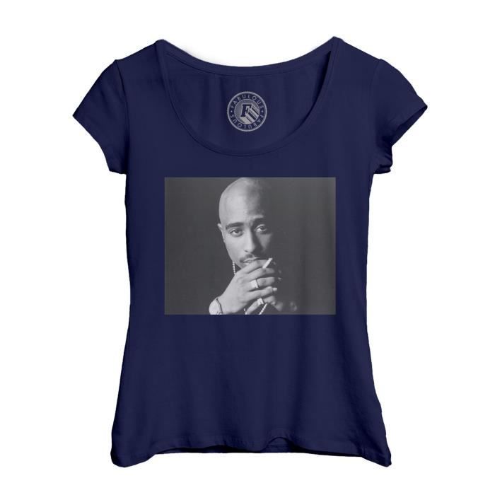 T shirt top tupac femme