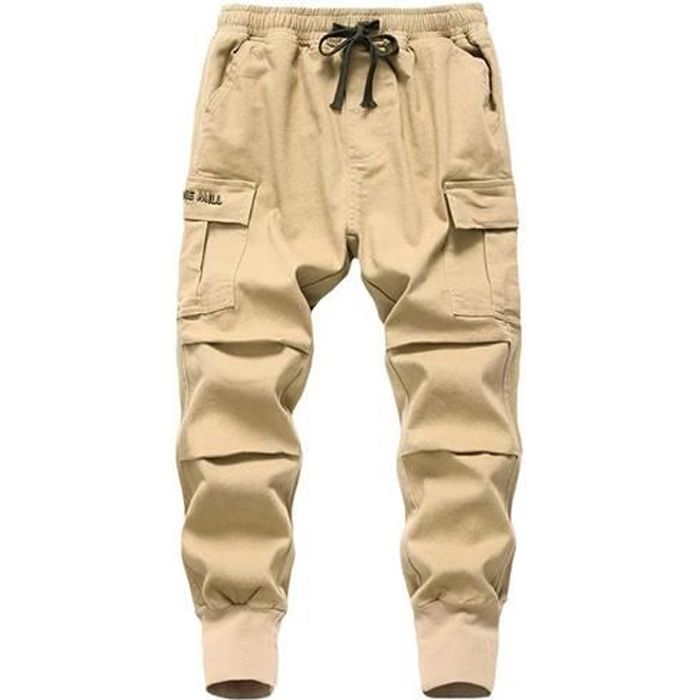 Pantalon Cargo Gar on Jogging Multi Poche Streetwear Pantalons de