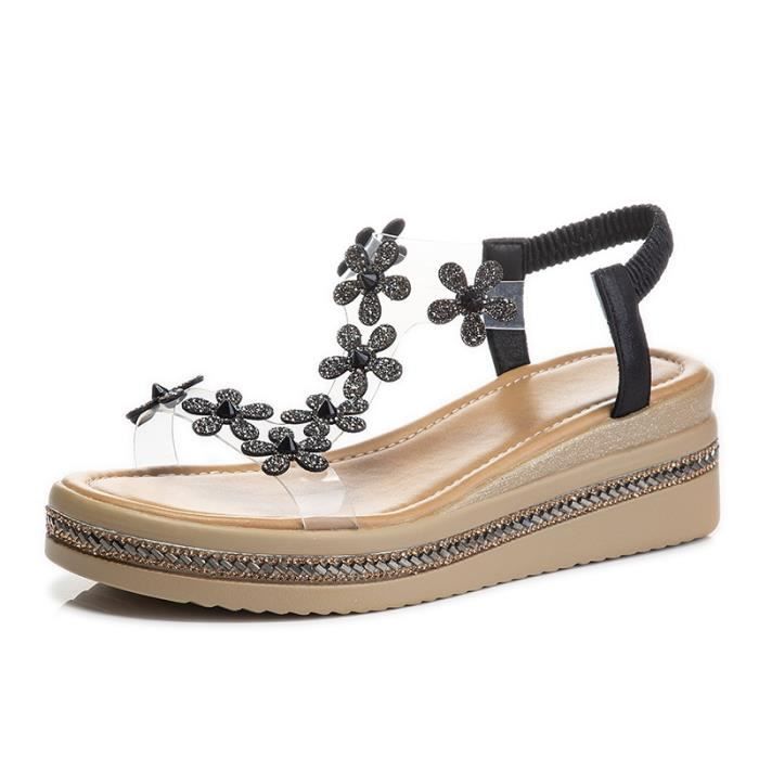Sandales outlet noires strass