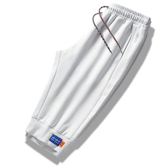 Pantalon Court (pantacourt) En Coton Blanc Du Nil - Taille T.2 (38/40) - Couleur Blanc - Élastique à La Taille