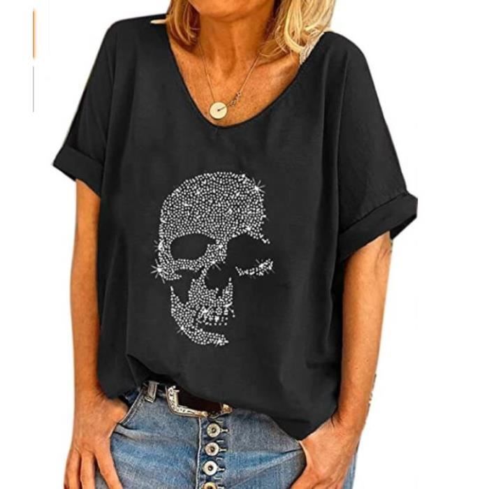 Tee shirt tete on sale de mort femme