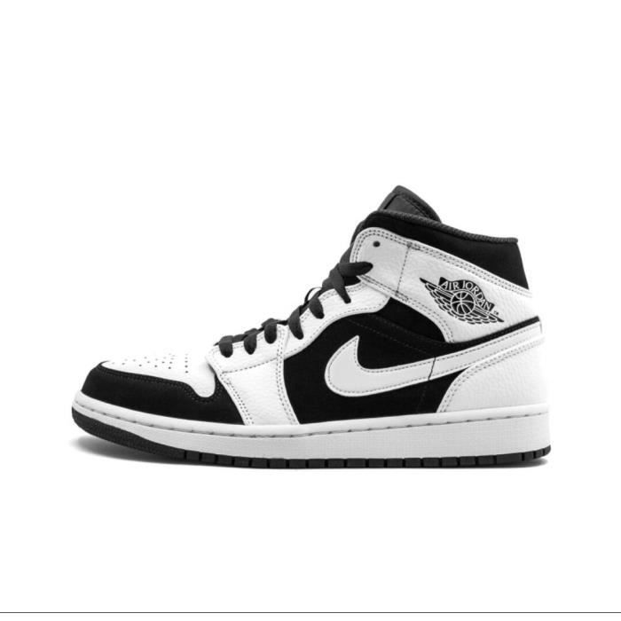 air jordan 1 mid noir et blanc femme