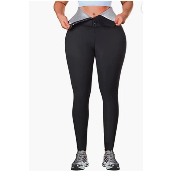 Pantalon de Sudation Femmes, Legging de Sport à Taille Haute Noir Lifting  des fesses, pour Minceur Fitness Jogging Yoga Noir - Cdiscount Sport