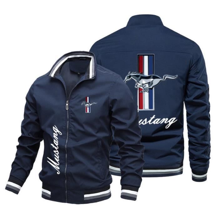 Blouson Homme MUSTANG imprime Mode Regular Fit Col montant Veste Zippee Casual Confortable Marque Luxe de Veste Homme TUs3142 Bleu marine Cdiscount Pret a Porter