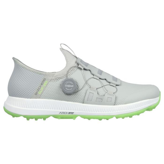 chaussures de golf de golf sans crampons skechers go golf elite 5 - slip 'in - grey/citron vert - 42