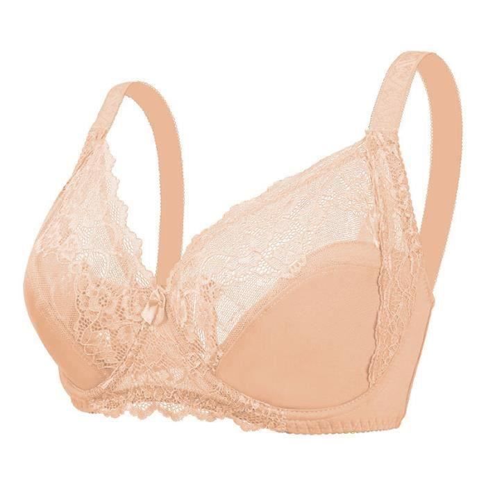 Lot De 3 Soutiens-gorge Dentelle Avec Armature – Anti-dérapage, Grande Taille BC, Confortable Pour Le Quotidien Et Le Sport