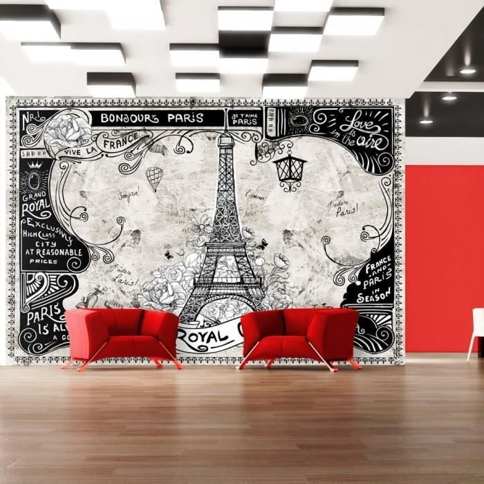 Papier Peint Ou On Peut Ecrire Dessus Papier Peint Paris Ville Et Architecture Inedit Taille 200x140 Bonjour Paris Achat Vente Papier Peint Papier Peint Paris Ville Et Cdiscount