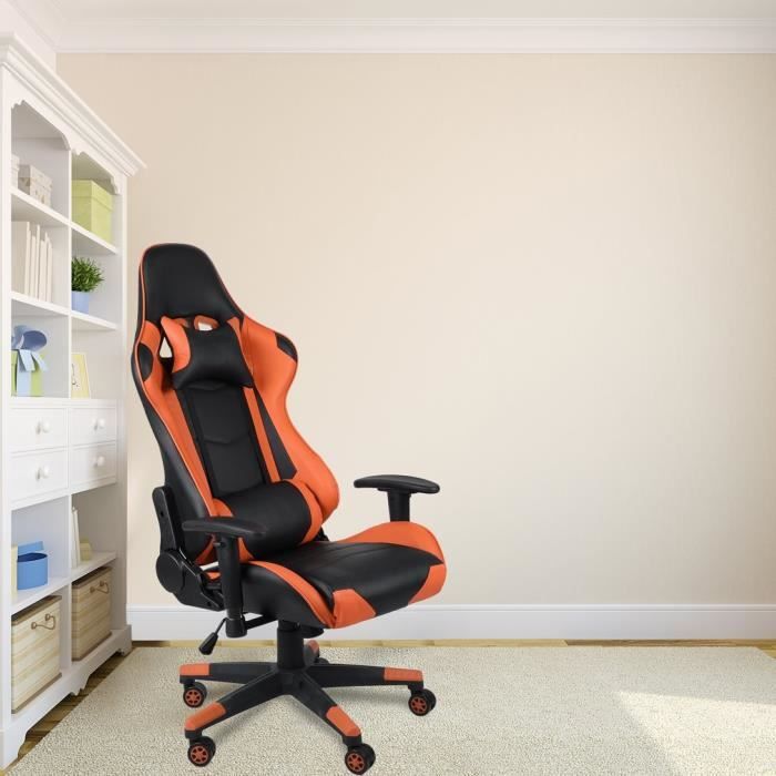 ALFORDSON Chaise De Jeu Vidéo Ergonomique Rouge - Massage, Repose-Pieds, Inclinaison 150°, Cuir PU, 180kg