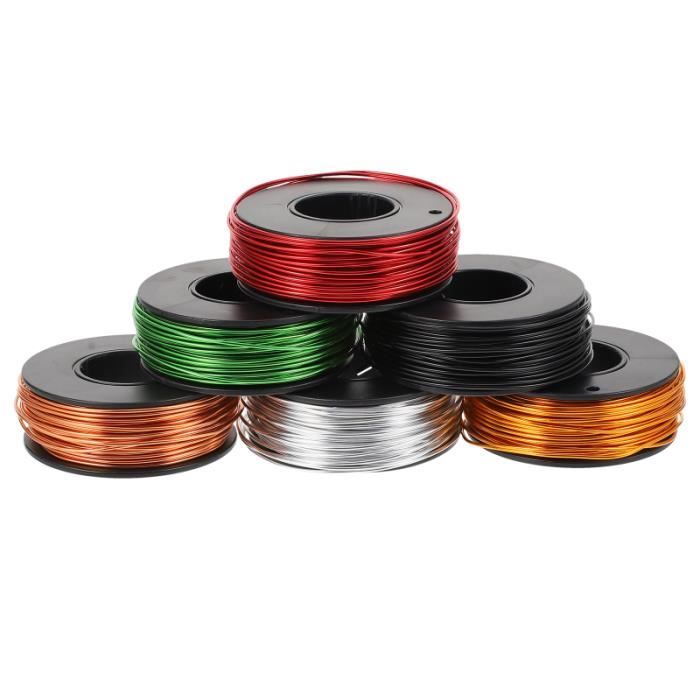 Fil D'aluminium Souple – Fil Artisanal Pliable De Couleur Argent, Fil Artisanal En Métal Flexible, Fil De Gravure Pour La Fabrication De Bijoux, Fil D'armature Pour L'artisanat, Fil Métallique Fin Et