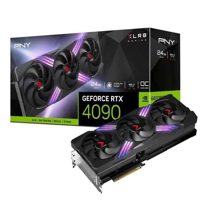 Carte graphique interne - PNY - GEFORCE RTX® 4090 - 24GB - XLR8 Gaming VERTO - Overclocked Edition