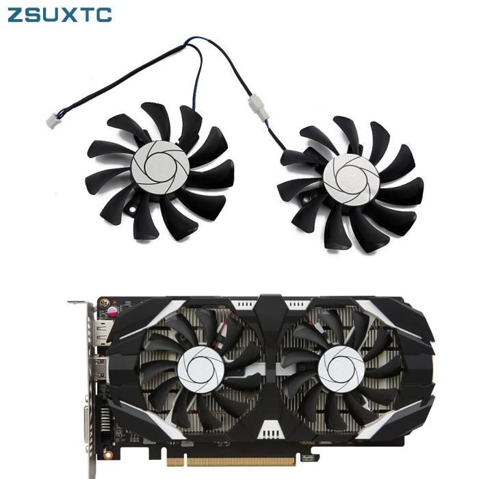 Ventilateurs GPU Double Pour GTX 1050 Ti - 75 Mm, 2 Broches - Refroidissement Carte Graphique
