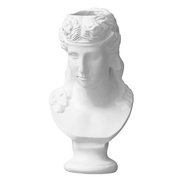 Polyresin Statue Vase Head Head Vase Maquillage Brosse Portestylo Vase