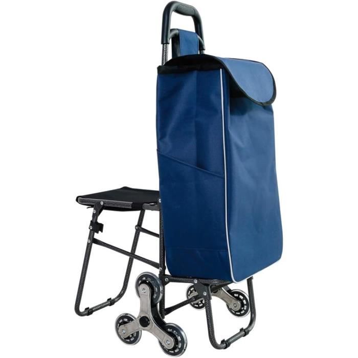 HULKEN Grand Sac à Roulettes Réutilisable Noir Et Sac De Courses à