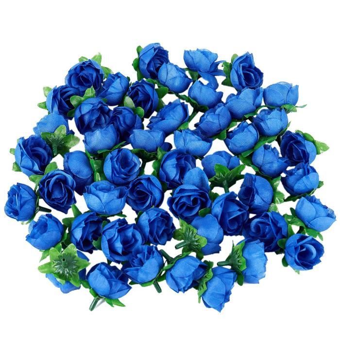 50 Roses Artificielles 3 Cm De Hauteur Decoration De Mariage Bleu Marine Achat Vente Fleur Artificielle Cdiscount