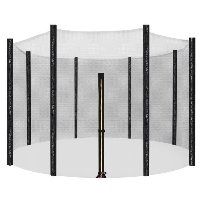 Filet de sécurité pour trampoline - SONGMICS - Ø 366 cm - Filet de remplacement pour 8 poteaux droits