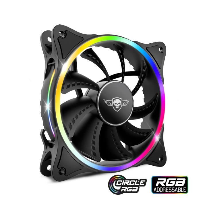 Spirit Of Gamer Ventilateur de boitier AirForce Circle RGB 12cm Neuf - vue 4