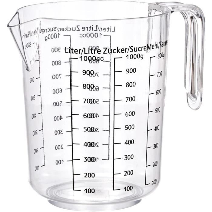 QWORK® Verre Mesureur Cuisine 1L, Verre Doseur àÉchelle | WhichOne