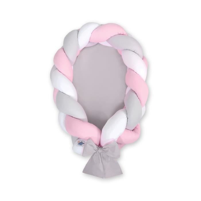 Reducteur De Lit Bebe Transformable En Tour De Lit Gris Rose Cdiscount Puericulture Eveil Bebe