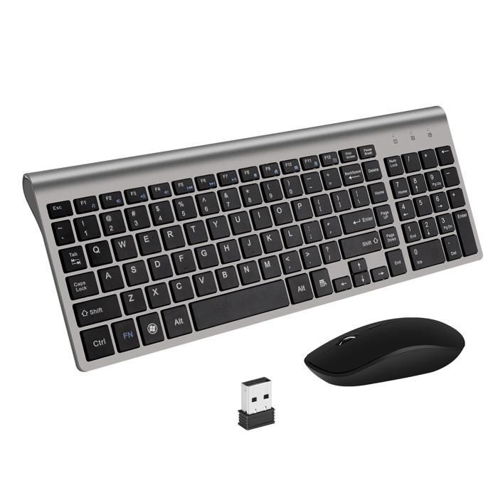 Clavier et souris sans fil – QWERT TD® – Combo – 1600 dpi – Bluetooth – USB 2.4GHz