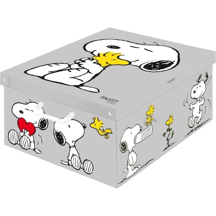 Boîte Rangement Carton Lavatelli - 32x42x17.5cm, Lavande - Avec Couvercle, Poignées - Medium