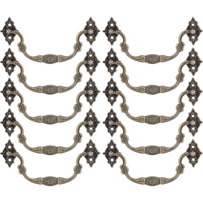 10 Pièces Bijoux Boîte-cadeau En Bois Boutons Et Poignées