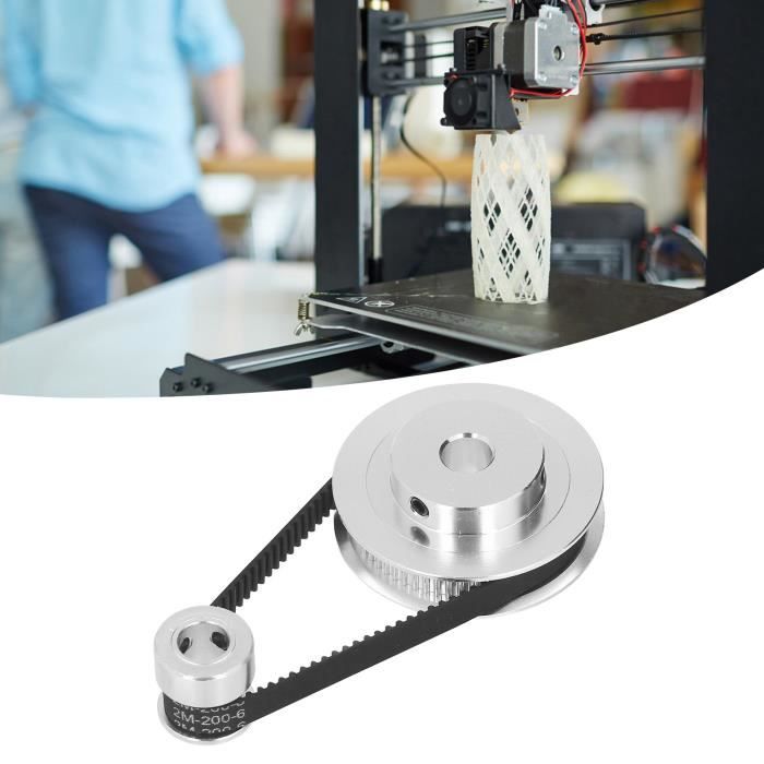 Poulie Synchrone Aluminium 60 Dents - Pour Courroie 6 Mm, Alésage 20 Mm - Imprimante 3D, CNC, Transmission